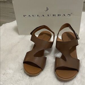 Women's Brown Leather Sandals